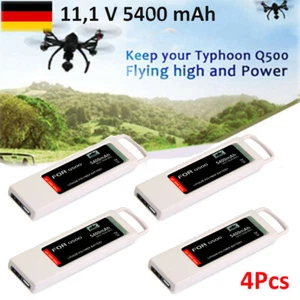 4x 11.1V 5400mAh LiPo-Akku Batterie für Yuneec Q500 4K Typhoon Quadcopter - Bild 1 von 5