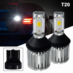 2PC BA15s 7443 LED Bulbs COB 30W Extremely Bright Back Up Reverse Light 6K White - Picture 1 of 9