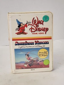 AMERICAN HEROES Walt Disney Home Video 1983 Clamshell BIG BOX Betamax Rare - Bild 1 von 8