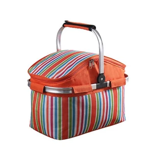30L Cooler Picnic Folding Basket Insulated Bags Cooler Basket Picnic Camping - Picture 1 of 12