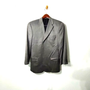 Jhane Barnes Men 39R Suit Jacket Blazer Wool Blend Woven Houndstooth Coat Casual - Picture 1 of 9