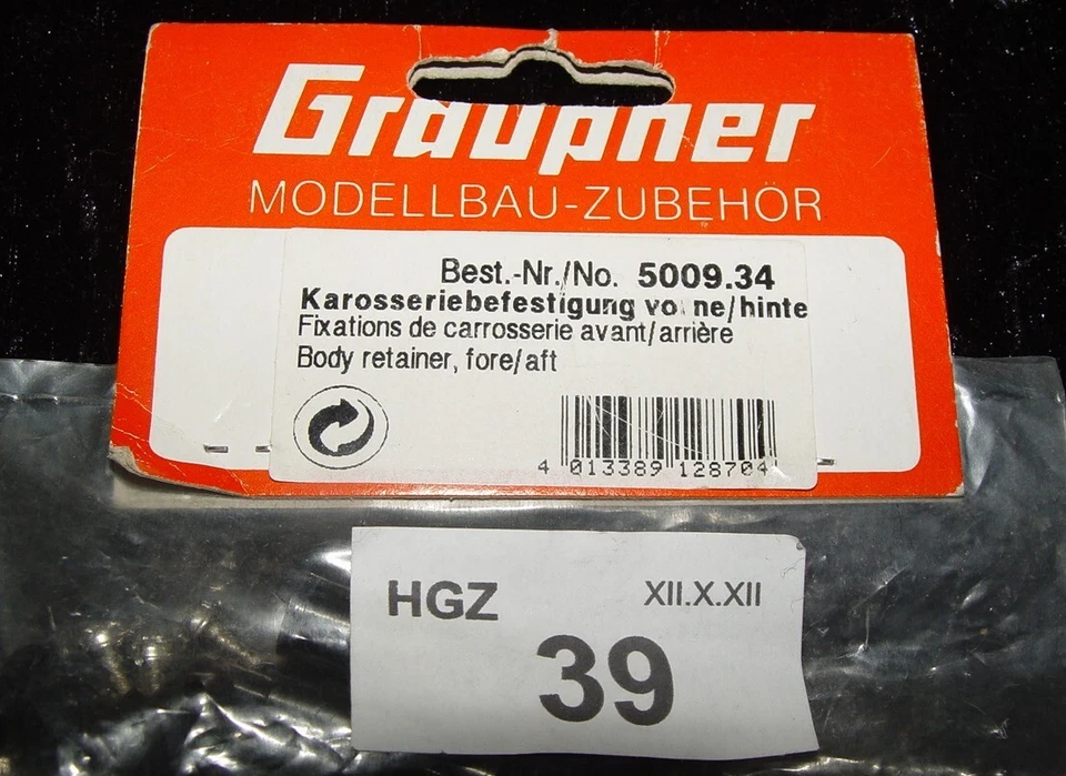 Graupner Karosseriebefestigung vorne / hinten 5009.34 NOS Neu in OVP - Bild 1 von 1