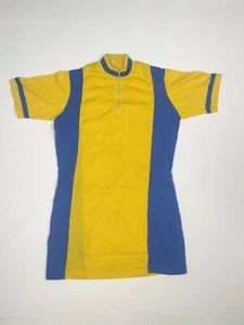 Vintage Cyclismo Radtrikot Trikot Maillot Wolle Wolle M Gialla Yellow - Bild 1 von 4
