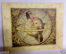 Die Erde und ihre himmlischen Kreise Weltkarte Antik Bild 50x60 Kunstdruck 