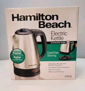 Hervidor eléctrico Hamilton Beach acero inoxidable 7,2 tazas 40993E apagado automático NUEVO - Imagen 1 de 5