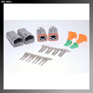 2 x Deutsch DT 4 pines Connector Kit 14-16AWG Stamped Contacts (Made in USA) - Imagen 1 de 10