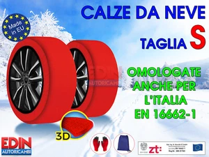 CALZE DA NEVE OMOLOGATE AUTO TAGLIA S PER PNEUMATICI 205/45R16 205/45/16 - Foto 1 di 8