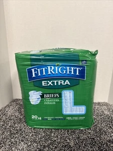 L Ropa interior para adultos 48” - 58” FitRight calzoncillos adicionales pañales 20PK~Nuevo~ - Imagen 1 de 3