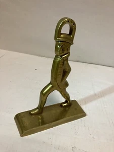 Vintage solid Brass soldier doorstop bookend VMC Virginia Metal crafters - Picture 1 of 10