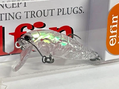11390) Tackle House elfin Cicada 38F Trout Plugs #6 Clear - Image 1 of 4