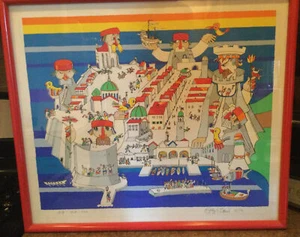 JOVAN OBICAN Artist Proof ed.Hand Signed-Dubrovnik City Scene Serigraph Art 1977 - Picture 1 of 3
