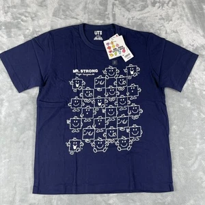Camiseta Uniqlo X Sanrio Mr Men Little Miss, Hombre’s M, Azul Gráfico Mr Strong Nueva con Etiquetas - Imagen 1 de 12