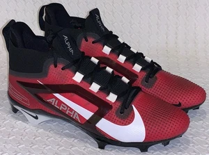 NIKE Alpha Menace 4 Elite Red Black TD Football Cleats NEW Mens Sz 13 - Picture 1 of 8