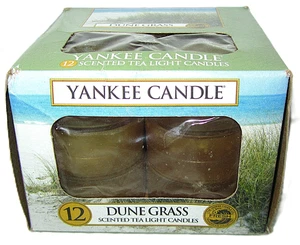Yankee Candle Ritirato "DUNE GRASS" Scatola di 12 Luci da Tè Fresche Profumate ~RARO ~NUOVO - Foto 1 di 1