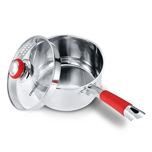 CONCORD Simple Pour Stainless Steel Saucepan with Vented Glass Lid - Picture 1 of 18