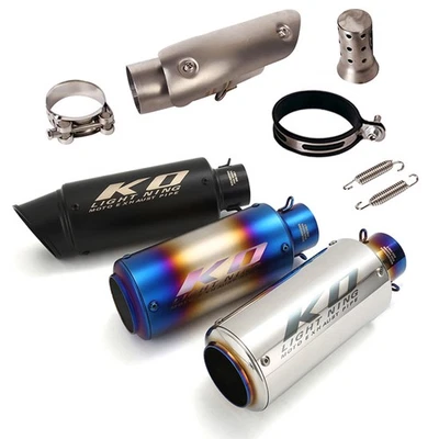 Slip On Exhaust Mid Pipe Muffler Black For Suzuki GSXR1000 GSXR1000R 2012-2025 - Imagen 1 de 4