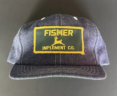 De colección Años 80 John Deere Denim Camionero Sombrero Parche Granja EE. UU. Jean Gorra Snapback Foto 1 de 4