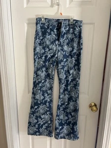 Gap × LoveShackFancy Kids High Rise Floral ‘70s Flare Jeans Girl Size 16 - EUC - Picture 1 of 4