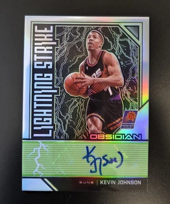 Obsidian Kevin Johnson Lightning Strike 2019-20 verde automático/25 LS-KJN Suns Foto 1 de 2