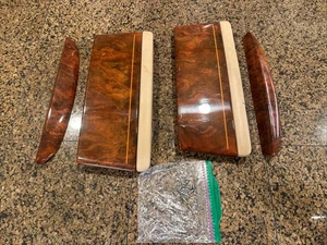 1996-02 Jaguar XJ Series VANDEN PLAS Rear Seat Wood Fold Down picnic Table Trays - Picture 1 of 24