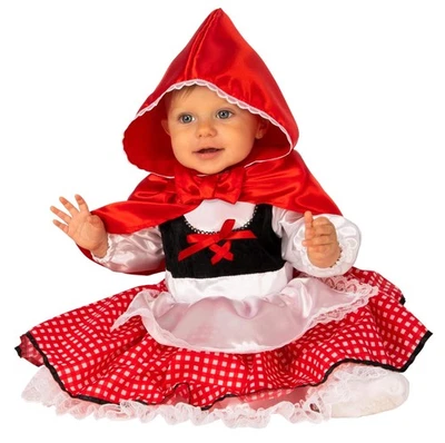 Niñas Caperucita Roja Disfraz Rubí Niños Cuento de Hadas Vestido de Halloween Foto 1 de 4