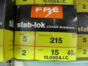 FPE NA215 (NA2P15), (1) 15 Amp, 240 Volt, 2 Pole, Stablok Circuit Breaker- NEW-S - Picture 1 of 1