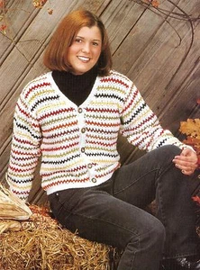 ZESTY Zigzag Cardigan/Apparel/ Crochet Pattern INSTRUCTIONS ONLY - Picture 1 of 1