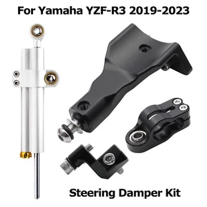 Lenkungsdämpfer Montagewinkel Für Yamaha YZF-R3 2019-23 CNC Steering Damper Kit - Bild 1 von 18