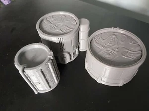 Tanques de almacenamiento químico para juego Warhammer War Cubas D+D paisajes escondidos en 3D impreso 15 mm - Imagen 1 de 16