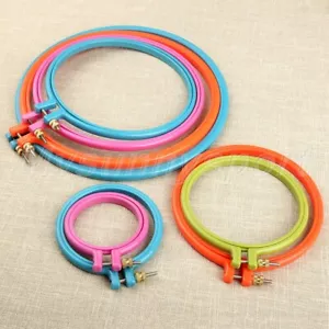 Parts 1Pc Plastic Embroidery Frame Hoop Ring Circle Round Loop Cross Stitch - Picture 1 of 15