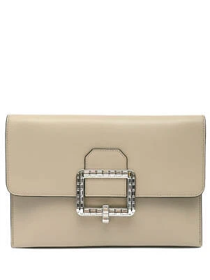 全新 Bally Jody 女士 6233671 米色皮革迷你袋 MSRP 990 美元 — 第 1/4 张图片