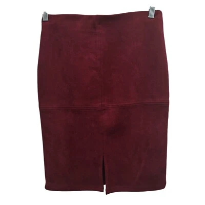 Falda lápiz elástica para mujer Roz&ALI color borgoña talla M Foto 1 de 4