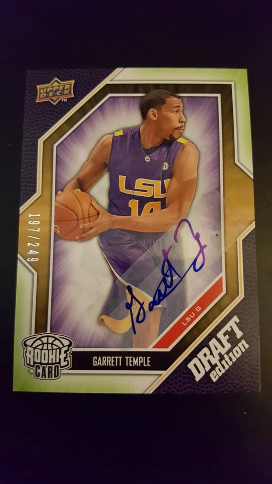 2009-10 Draft Edition  - Garrett Temple - Rookie Auto Green 197/249 - Image 1 of 2