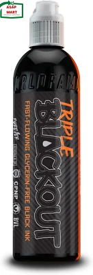 Tinta de tatuaje de fama mundial - Tinta de tatuaje triple apagón - Tono negro oscuro y audaz. Foto 1 de 4