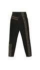 Gucci  Womens Pants Coated denim &Studs black gold sz 27