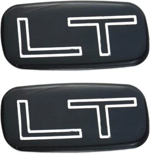 2pcs LT Emblems Car Badge Decal Nameplate for 99-07 Suburban Tahoe Chevy Black - Picture 1 of 5
