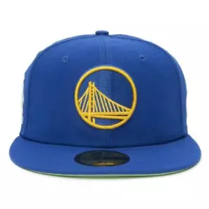 New Era Golden State Warriors Pop Sudadera 59FIFTY Hombres Sombrero Ajustado Azul Talla 7 1/4 - Imagen 1 de 6