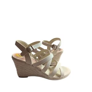 Sandalias DV8 by Dolce Vita de lona con correa al tobillo alpargata tacón de cuña talla 8 nuevas sin caja - Imagen 1 de 9