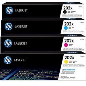 NEW HP 202X Toner Ink Cartridge High Yield Black Magenta Cyan Yellow Set Bundle - Picture 1 of 1