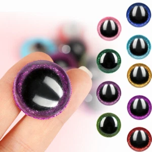 Toys Accessories Round Safety Eyes Shinning Doll Eyes Glitter Dolls Eyeballs - Picture 1 of 19