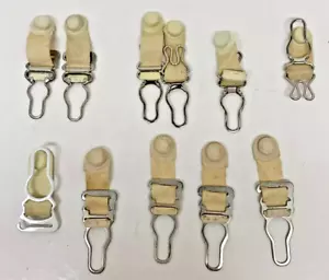 11 Vintage Strumpfgürtelclips - Old Style Strumpfgürtelverschlüsse Nylonstrumpf - Bild 1 von 16