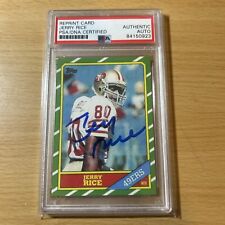 Jerry Rice Rookie Card (Reprint) Auto  PSA/DNA Certified