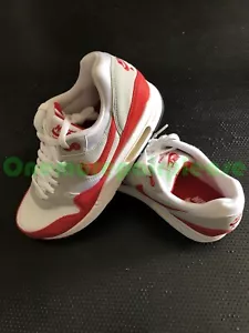 Nike Air Max 1 QS White Sport Red-Neutral Grey-Black 378830-161 Sportswear - Picture 1 of 6