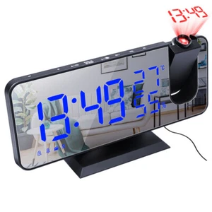 7.5" LED Digital Projector Projection Snooze Dual Alarm Clock FM Radio Timer USB - Picture 1 of 15