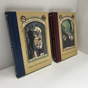 A Series Of Unfortunate Events First Edition Lot Books 1 & 2 Snicket Hardcover - Foto 1 di 16