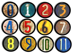 Vintage Number Cabinet Knobs – Unique Industrial Drawer Pulls – Set of 6 or 12 - Picture 1 of 6