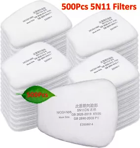 500pz 5N11 Filtri Antiparticolato Respiratore Cotone per Copertura Gas 6200/6800/7502 - Foto 1 di 15