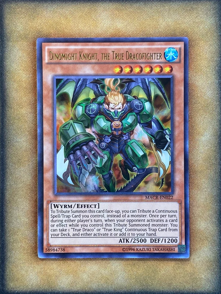 Yugioh Dinomight Knight the True Dracofighter MACR-EN022 Ultra Rare NM - Image 1 of 1