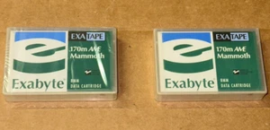 2x Exabyte MAMMOTH 170M 20/40GB AME 312629 Data Tape Cartridge NEW Sealed Lot - Afbeelding 1 van 4