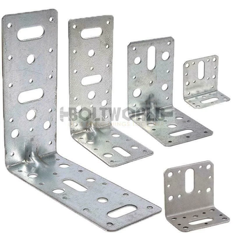 STANDARD & REINFORCED GALVANISED ANGLE BRACKET HEAVY DUTY DECKING JOISTS, TIMBER